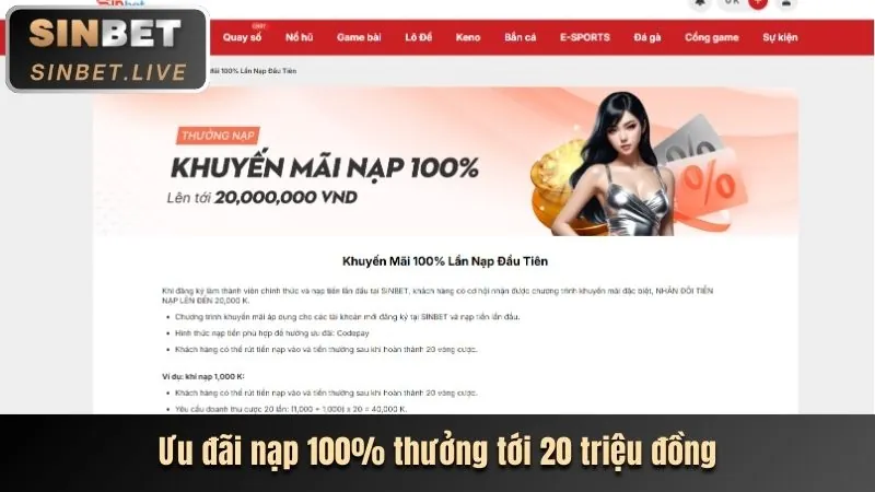 Thưởng nạp lại hàng ngày hbet